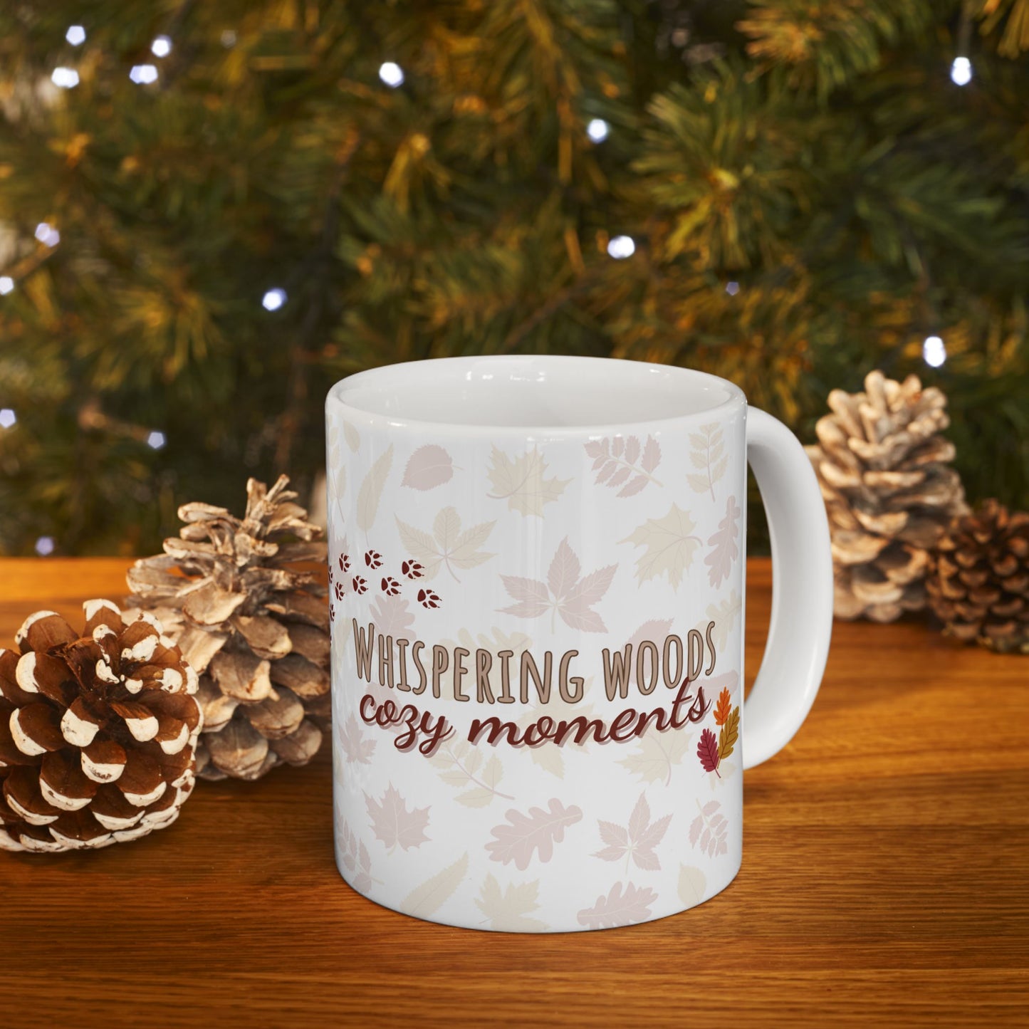 Cozy Autumn Vibes Mug – Fox and Falling Leaves